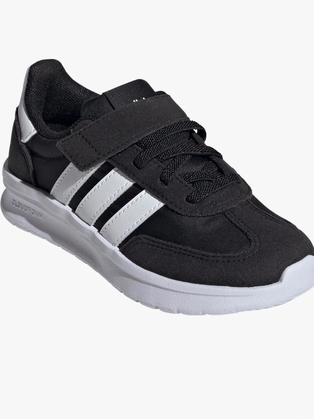 adidas toddler Black & White Velcro Athletic Shoes - size 9 toddler